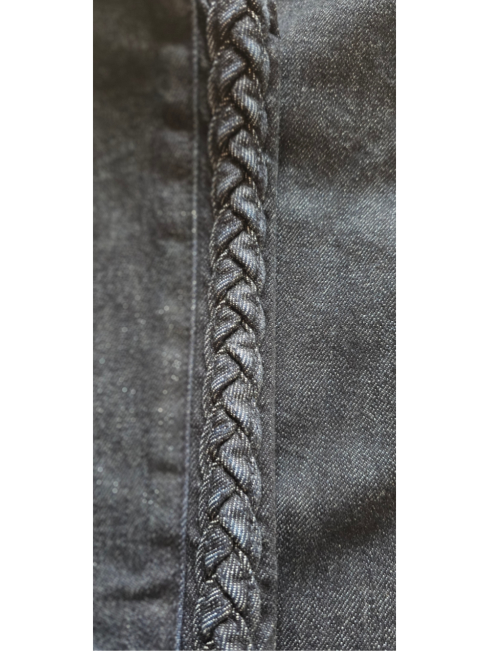 Women's Judy Blue Wide Leg Jeans Size 1 Dark Blue Braided Detail - Picture 5 of 7